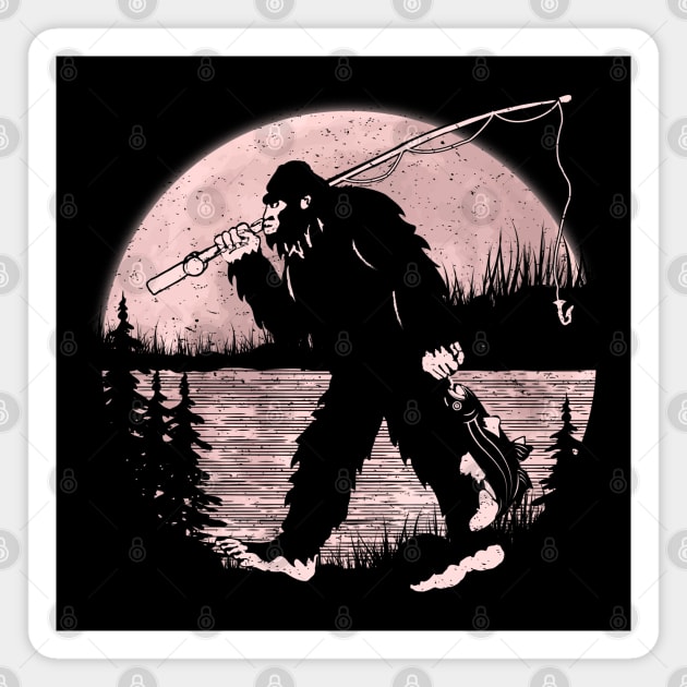 Bigfoot Fishing Magnet by Tesszero